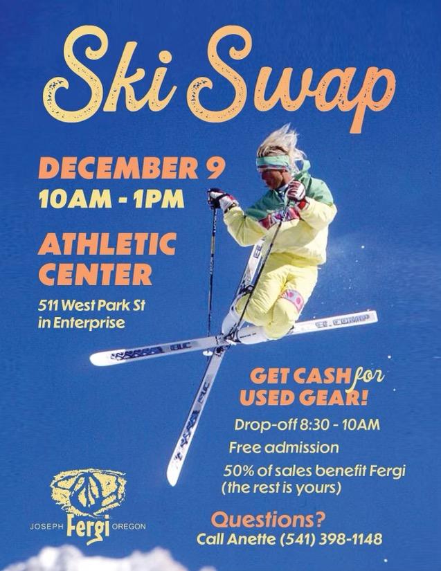 2023 Ski Swap Poster on December 9 from 10 AM - 1 PM